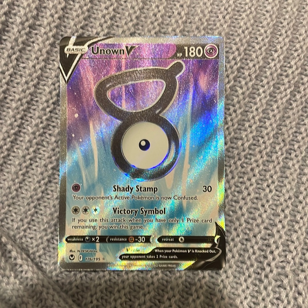Unknown V Silver Tempest Pokémon Card